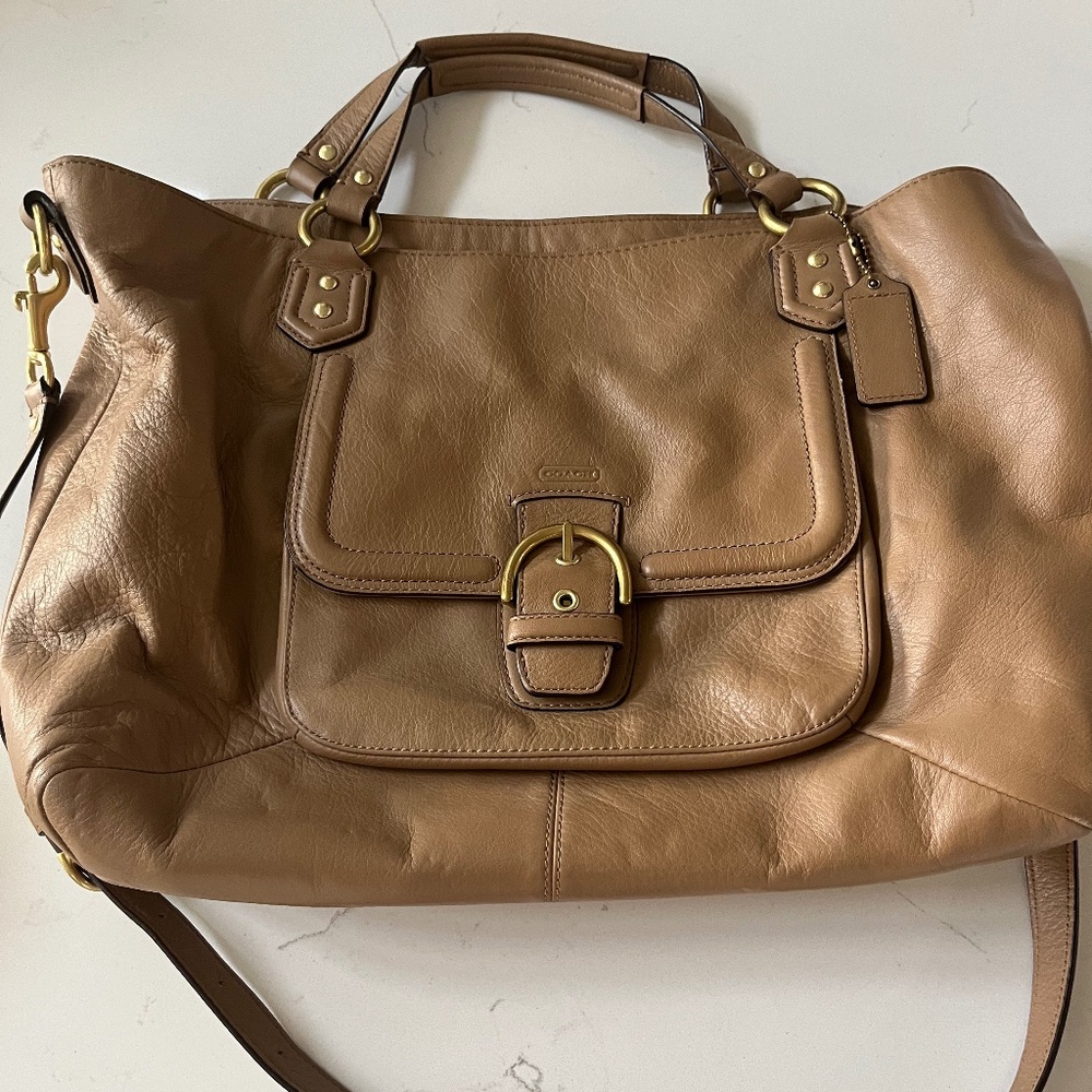 Coach Campbell Leather Shoulder Bag